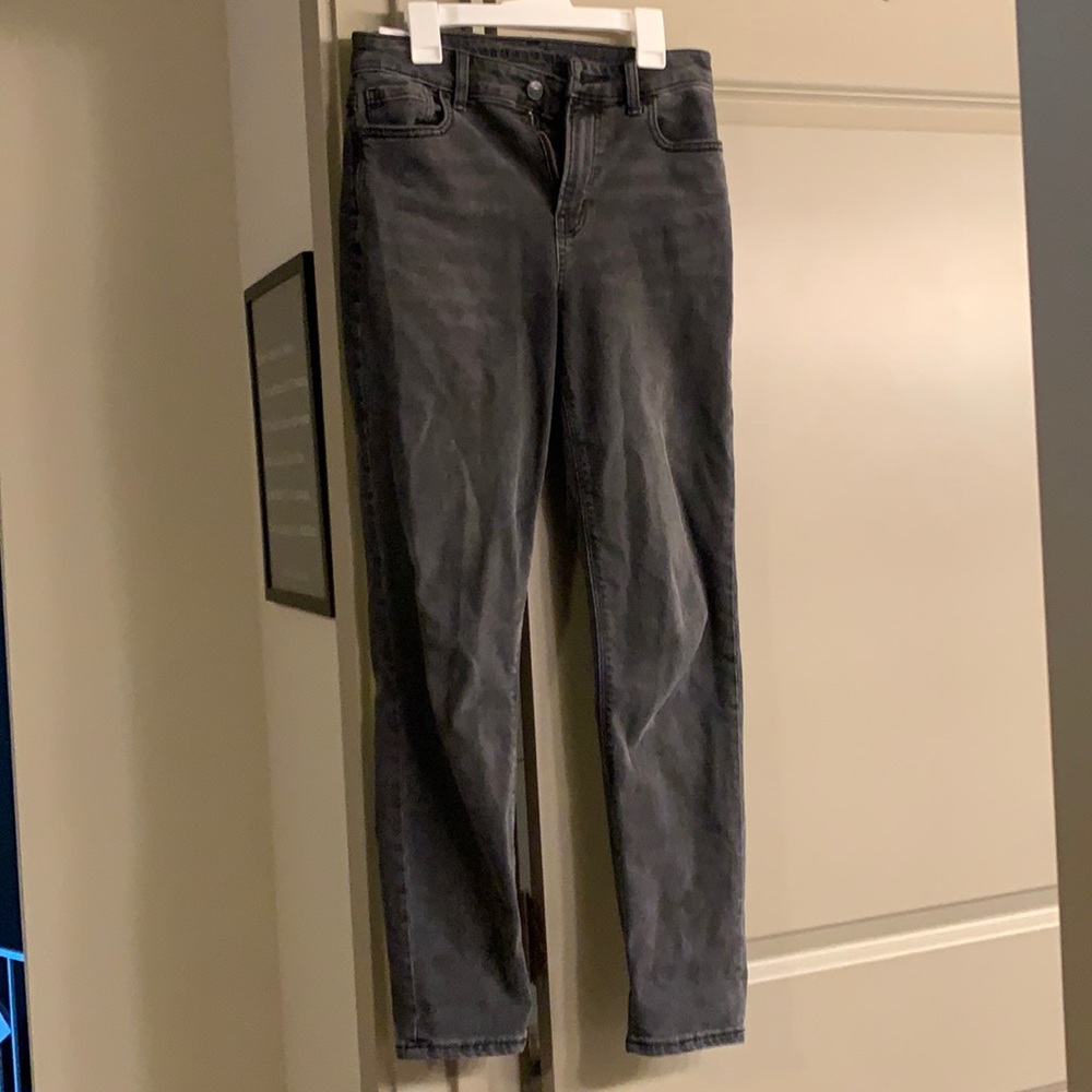 AE stretch mom jean